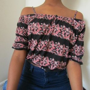 Floral off the shoulder top
